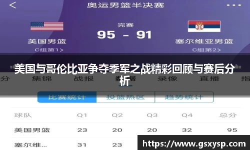 美国与哥伦比亚争夺季军之战精彩回顾与赛后分析